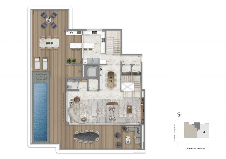 Planta DUPLEX SUP - 645M²