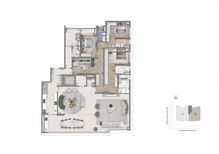 Planta OPÇÃO 1 - 269,5M²