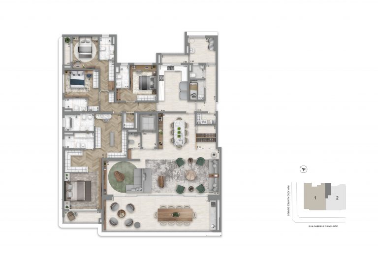 Planta OPÇÃO - 341,5M²